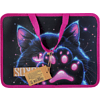 Папка для тетрадей "Cosmo Cat", 26х33 см, молния, пластик, черный, розовый - 3