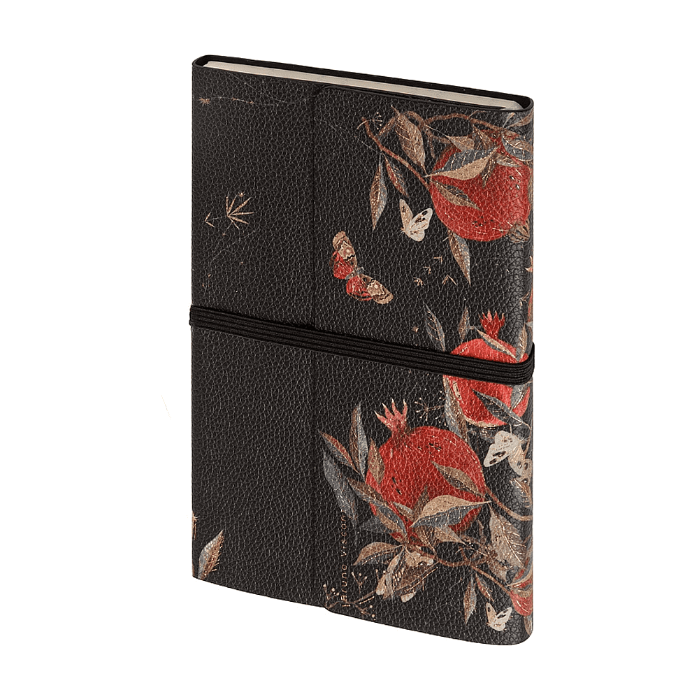 Ежедневник недатированный "Fauna. Гранат", А5, 192 страниц, линейка, черный, красный