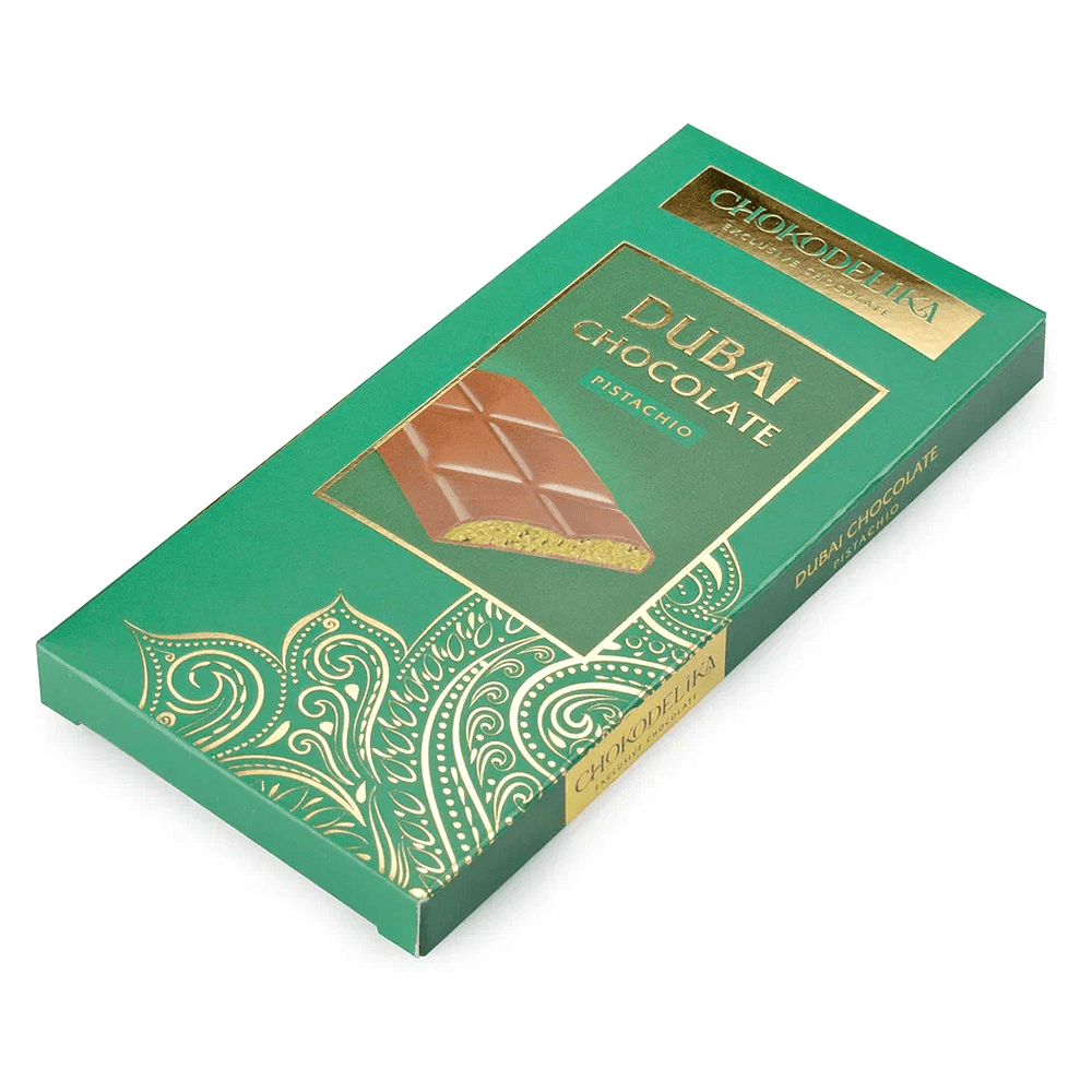 Шоколад молочный "Dubai Pistachio" с начинкой из фисташки, 50 гр - 3