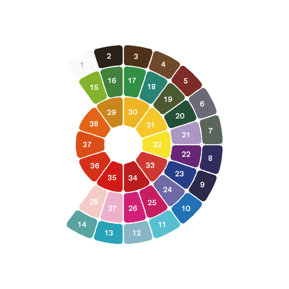 Краски акварельные "Himi", набор, 38 цветов, фиолетовый футляр - 7