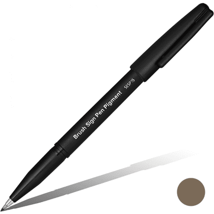 Маркер-кисть "Brush Sign Pen Pigment", сепия