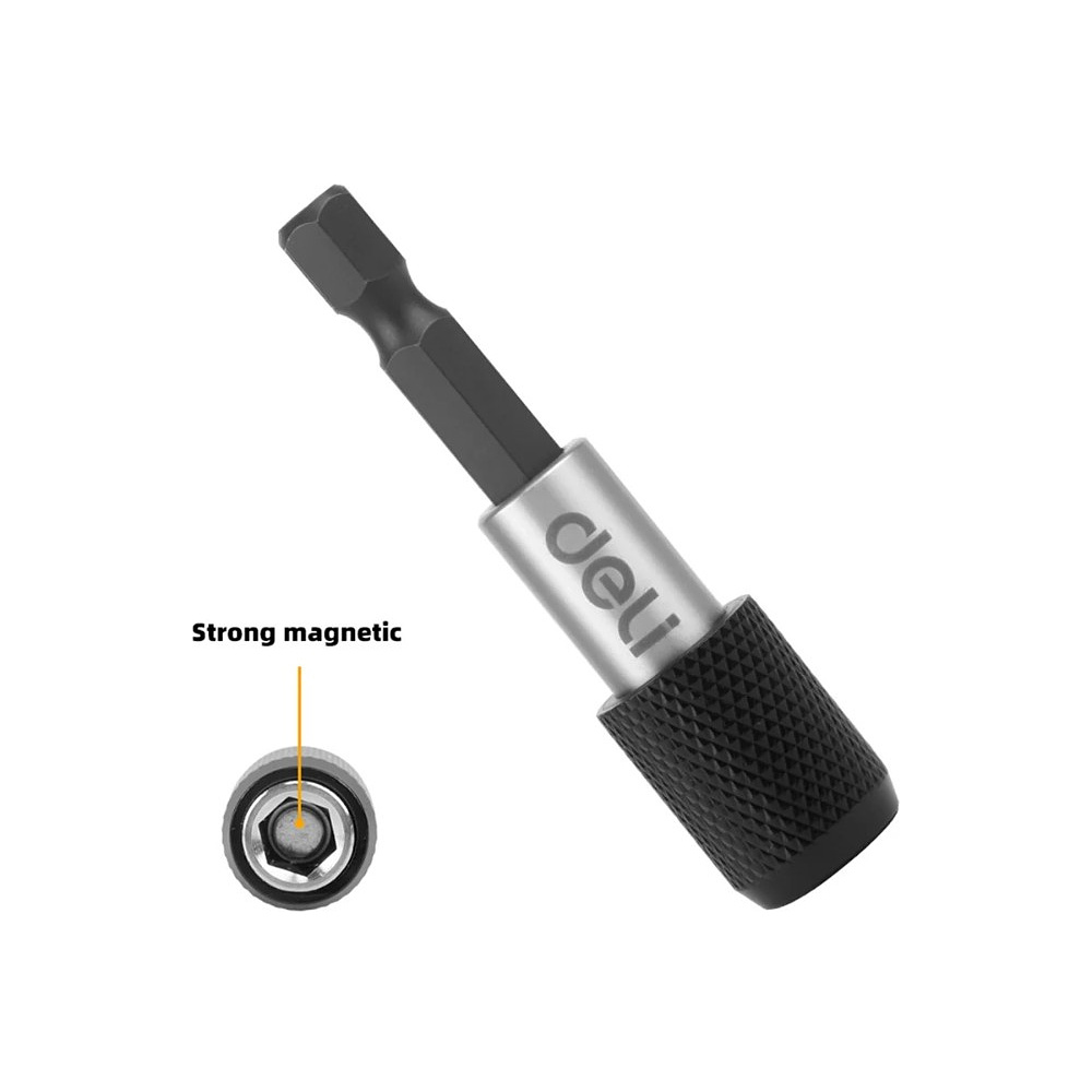 Держатель бит (насадок) Deli YS EDL107401, магнитный, набор 2 шт., 60мм, 1/4", с фиксатором - 9 Держатель бит (насадок) Deli YS EDL107401, магнитный, набор 2 шт., 60мм, 1/4", с фиксатором - 9