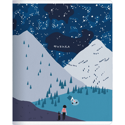 Тетрадь предметная "Moments физика", A5, 48 листов, клетка, скоба сбоку, разноцветный