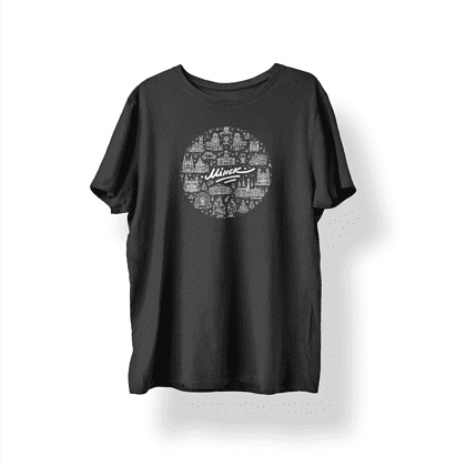 Футболка оверсайз унисекс "Минск", M-L, темно-серый