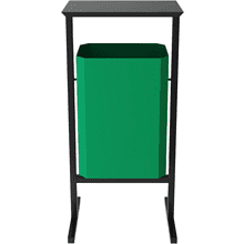 Урна уличная для мусора СТАНДАРТ, 35 л, металл, зелёный