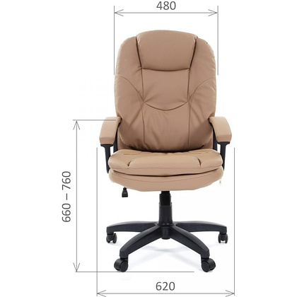 Кресло для руководителя "CHAIRMAN 668 LT", экокожа, пластик, коричневый - 2