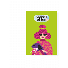 Открытка-стикерпак "Queen of fun", 3D, 105х75 мм