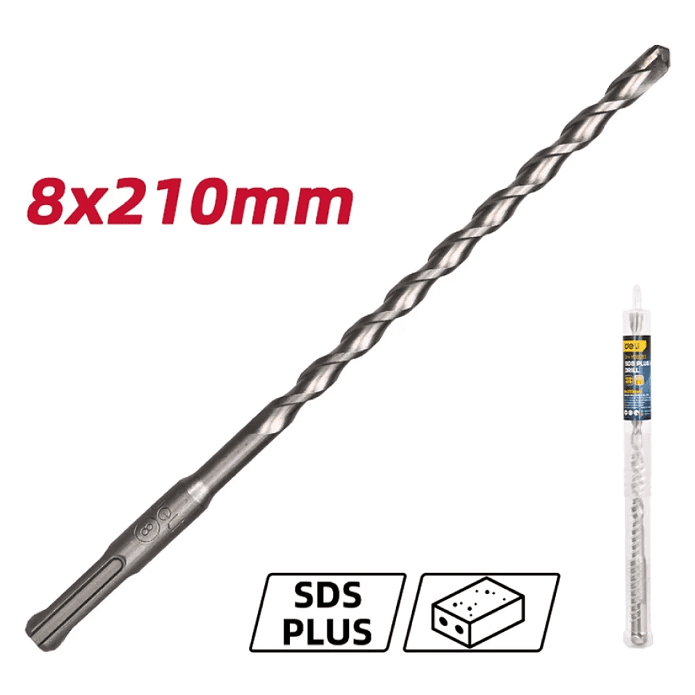 Бур по бетону Deli YS EDH-Y08210, 8 x 210 мм, SDS-PLUS - 2 Бур по бетону Deli YS EDH-Y08210, 8 x 210 мм, SDS-PLUS - 2