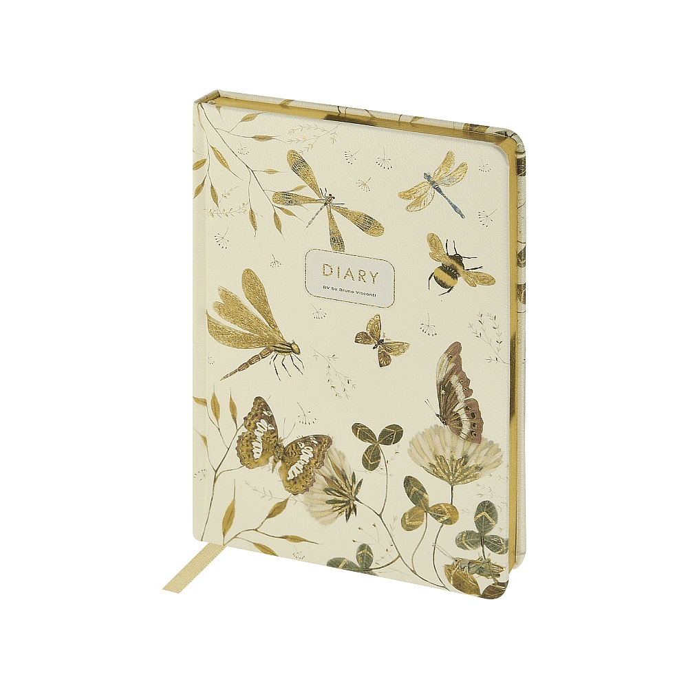 Ежедневник недатированный "Fauna. Бабочки", А5, 240 страниц, молочный - 2