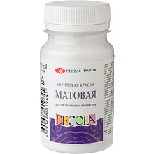 Краска акриловая матовая "Декола", 104 белая, 100 мл., банка