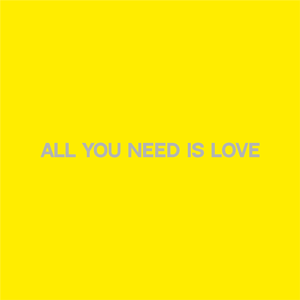 Термокружка "All you need is love", soft touch, желтый - 2