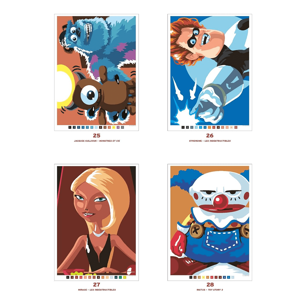Раскраска по номерам на французском языке "Coloriages mystères Disney - Pixar" - 5