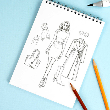 Раскраска "Создай образ.. Весна в париже" - 4