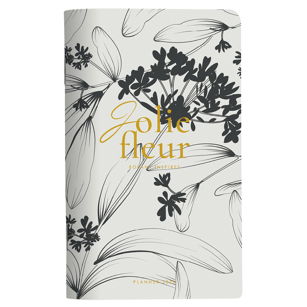 Планнер "Fleur", датированный, 130х210 мм, 32 листа, молочный, 2026