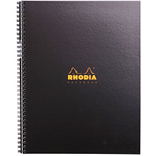 Блокнот "Rhodia", А4+, 80 листов, линейка, черный