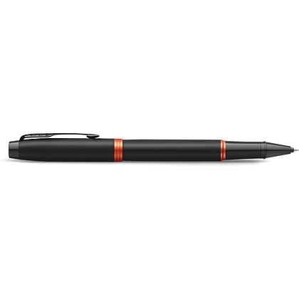 Ручка-роллер Parker "IM Vibrant Rings T315 Flame Orange PVD", 0,5 мм, черный, оранжевый, стерж. черный - 5