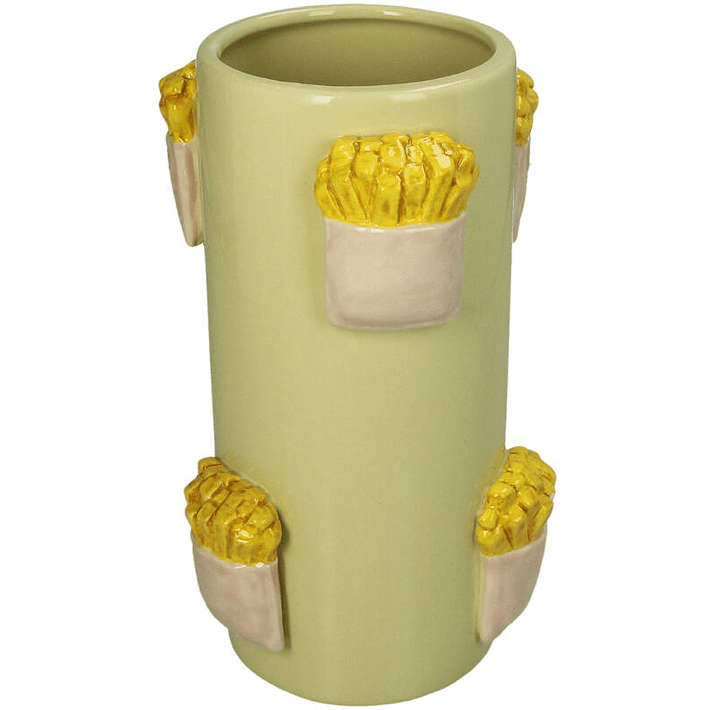 Ваза керамическая "French Fries", 13.5х12.5х22.3 см, разноцветный