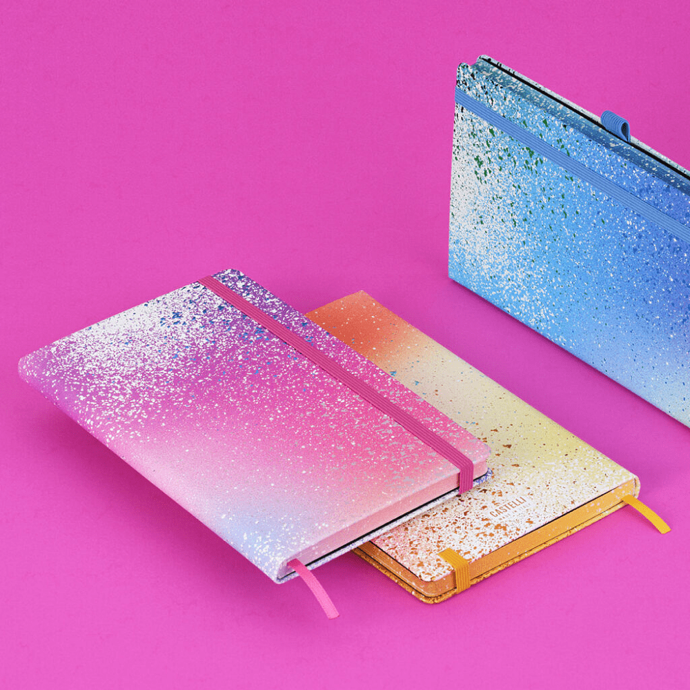 Блокнот "Color Spray creativity", А5, 96 листов, линейка, на резинке, розовый - 6
