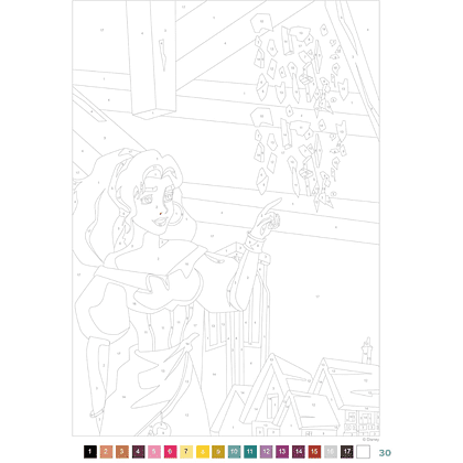 Раскраска по номерам на французском языке "Coloriages mystères Disney - Les Grands Classiques" - 4
