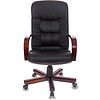 Кресло для руководителя Бюрократ "T-9908/WALNUT", металл, кожа, черный - 2