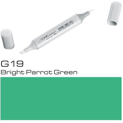 Маркер перманентный "Copic Sketch", G-19 яркий зеленый попугай