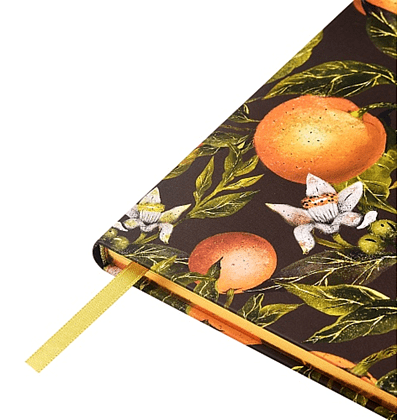 Еженедельник недатированный "Flora. Paradise. Oranges", А5, 144 страниц, линованный, оранжевый, зеленый - 4