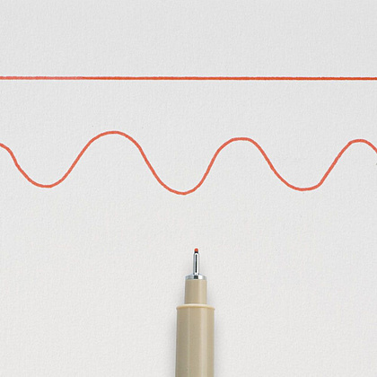 Ручка капиллярная "Pigma Micron", 0.45 мм, красный - 2