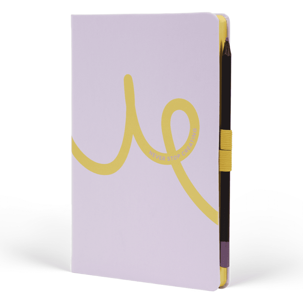 Блокнот "Doodle yellow paper", А5, 96 листов, фиолетовый, срез желтый - 3