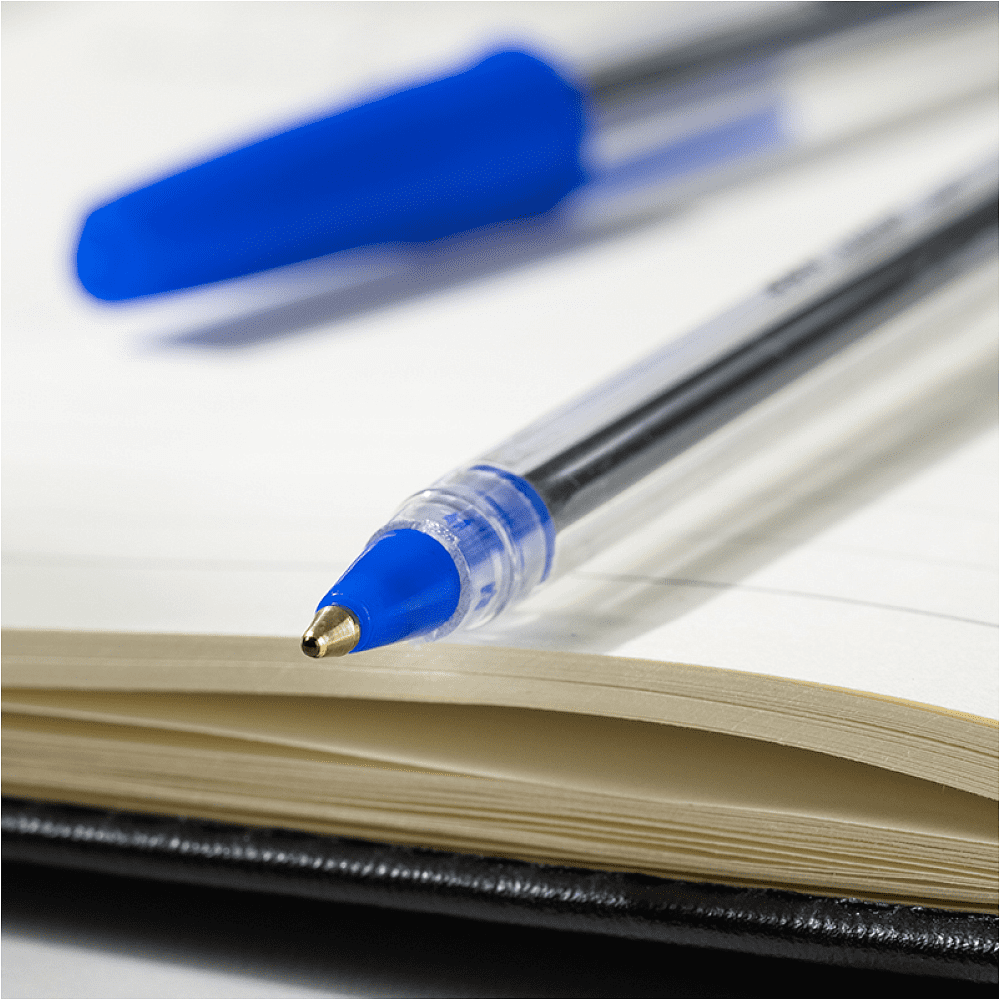 Набор ручек шариковых "Deli Think", 1 мм, прозрачный, стерж. синий, 5 шт - 3