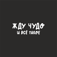 Чехол подарочный "Жду чудо", лен, средний, черный