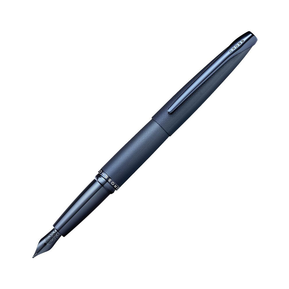 Ручка перьевая "Cross ATX Sandblasted Dark Blue Fountain Pen", M, темно-синий, патрон черный