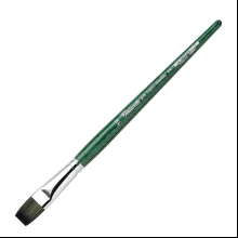 Кисть для рисования "Tintoretto Emerald", синтетика, плоская, №18