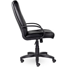 Кресло для руководителя UTFC Комо В пластик, кожзам Z-11, черный 
