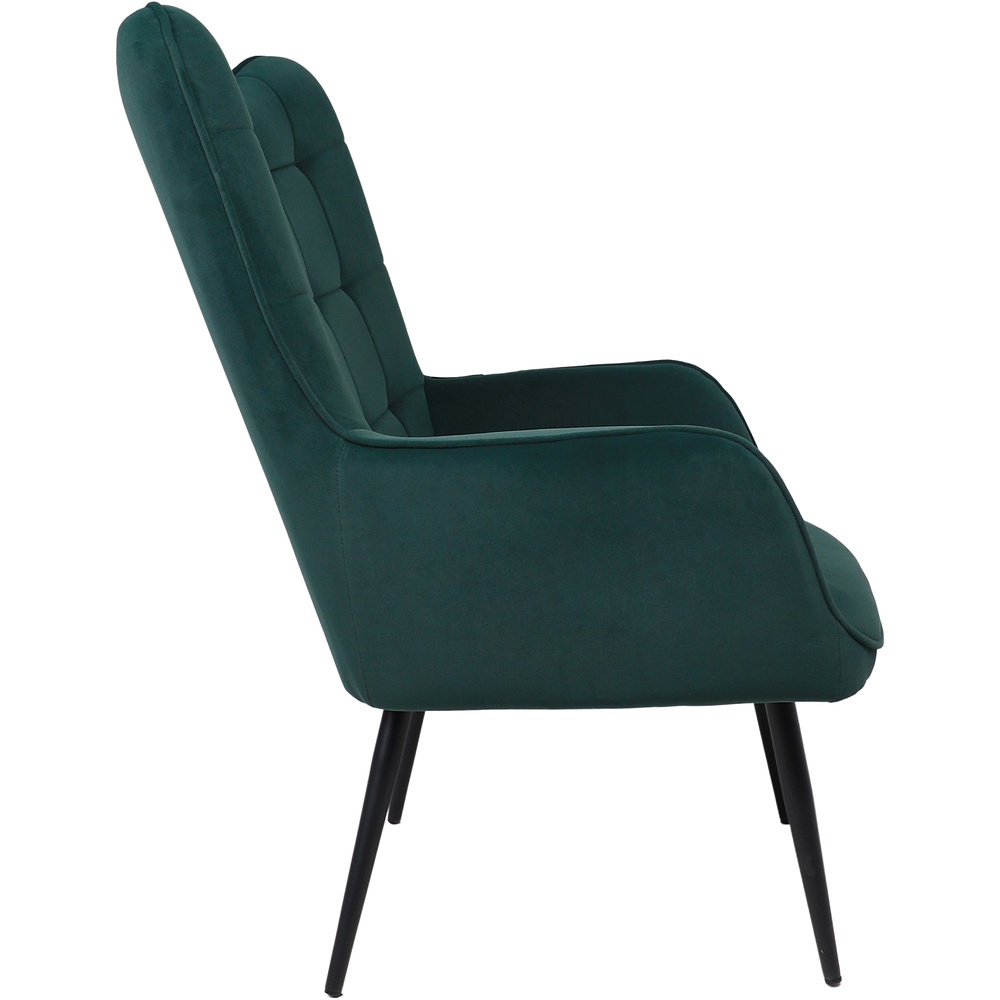 Кресло AksHome BOGEMA, зеленый, велюр, металл черный - 3