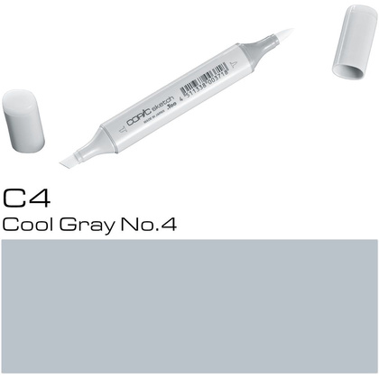 Маркер перманентный "Copic Sketch", C-4 холодный серый №4