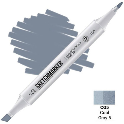 Маркер перманентный двусторонний "Sketchmarker", CG5 серый холодный №5
