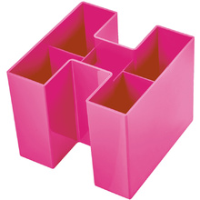 Подставка для канцелярских мелочей "Bravo", 109x90x109 мм, розовый