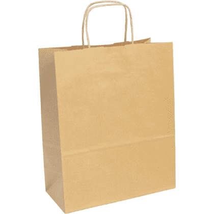 Пакет бумажный подарочный "Brown", 22х10х27 см, 1 шт, крафт