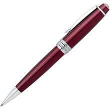 Ручка шариковая автоматическая "Cross Bailey Red Lacquer", 0.7 мм, красный, серебристый, стерж. черный