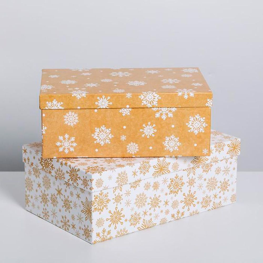 Коробка подарочная «Снежинки», 10 шт - 3