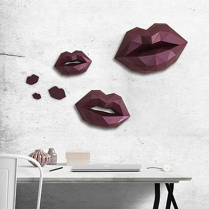 Набор для 3D моделирования "Поцелуй", темно-красный - 3