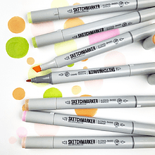 Маркер перманентный двусторонний "Sketchmarker", WG5 серый теплый 5