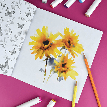 Раскраска "Творческая раскраска. Цветы" - 6