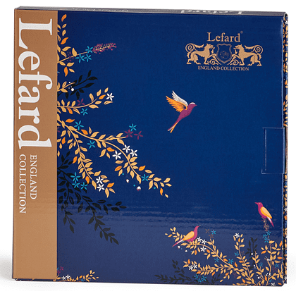 Тарелка фарфоровая "Golden birds", 20 см, коричневый - 4