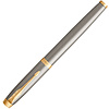 Ручка перьевая "Parker IM Brushed Metal GT", F, серебристый, золотистый, патрон черный - 2