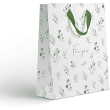 Пакет бумажный подарочный "Эвкалипт", 31х41х10 см, крафт, ассорти