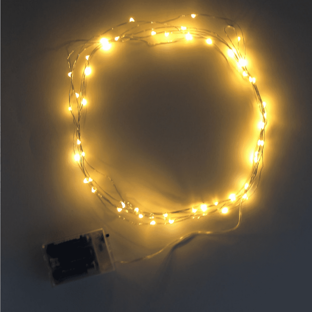 Гирлянда электрическая LED "Нить" с насадками "Роса" 5 м, тепло-белый - 4