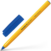 Ручка шариковая "Schneider Tops 505 F", 0.4мм., желтый, стерж. синий