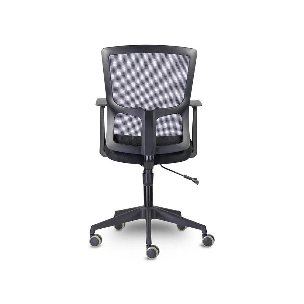 Кресло для персонала UTFC Стэнфорд СН-501 пластик, ткань/сетка, черный   - 4