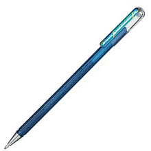 Ручка гелевая "Dual Metallic", 1.0 мм, голубой, стерж. голубой